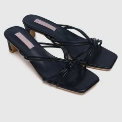 Milliotandco Shoes Nurita Harith Harriet Open Toe Heels (Navy)