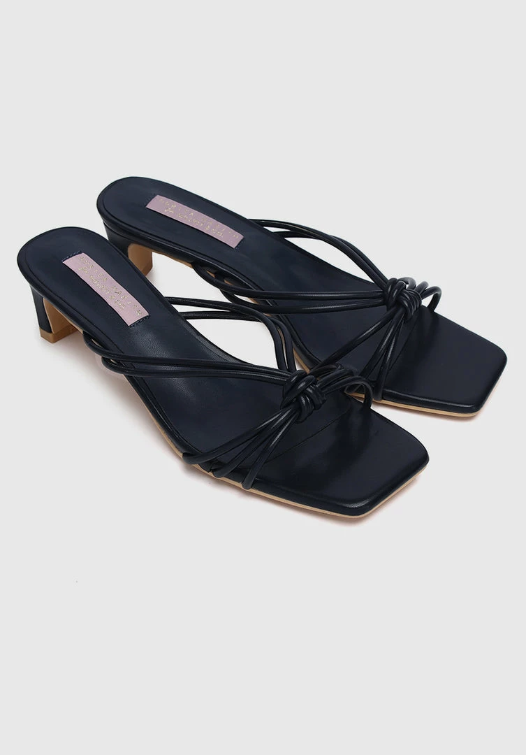Milliotandco Shoes Nurita Harith Harriet Open Toe Heels (Navy)