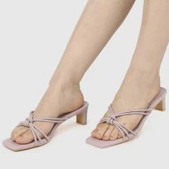 Milliotandco Nurita Harith Harriet Open Toe Heels (Thistle)