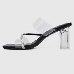Milliotandco Glam Open Toe Heels (Black)