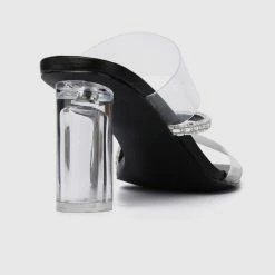 Milliotandco Glam Open Toe Heels (Black)