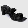 Milliotandco Shoes Elegant Open Toe Heels (Black)