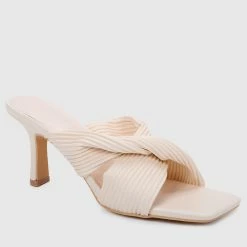 Milliotandco Sapphire Open Toe Heels (White) Shoes
