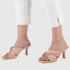 Milliotandco Sapphire Open Toe Heels (Nude) Shoes