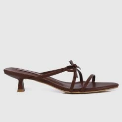 Milliotandco Shoes Nurita Harith Halyn Open Toe Heels (Pecan)