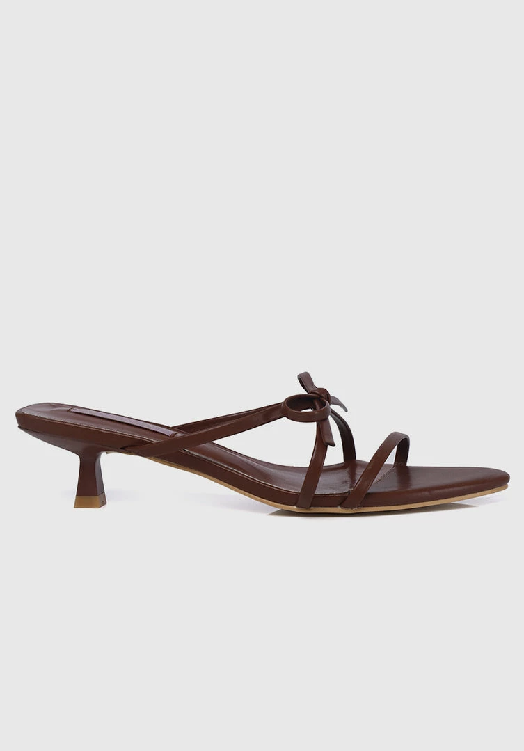 Milliotandco Shoes Nurita Harith Halyn Open Toe Heels (Pecan)
