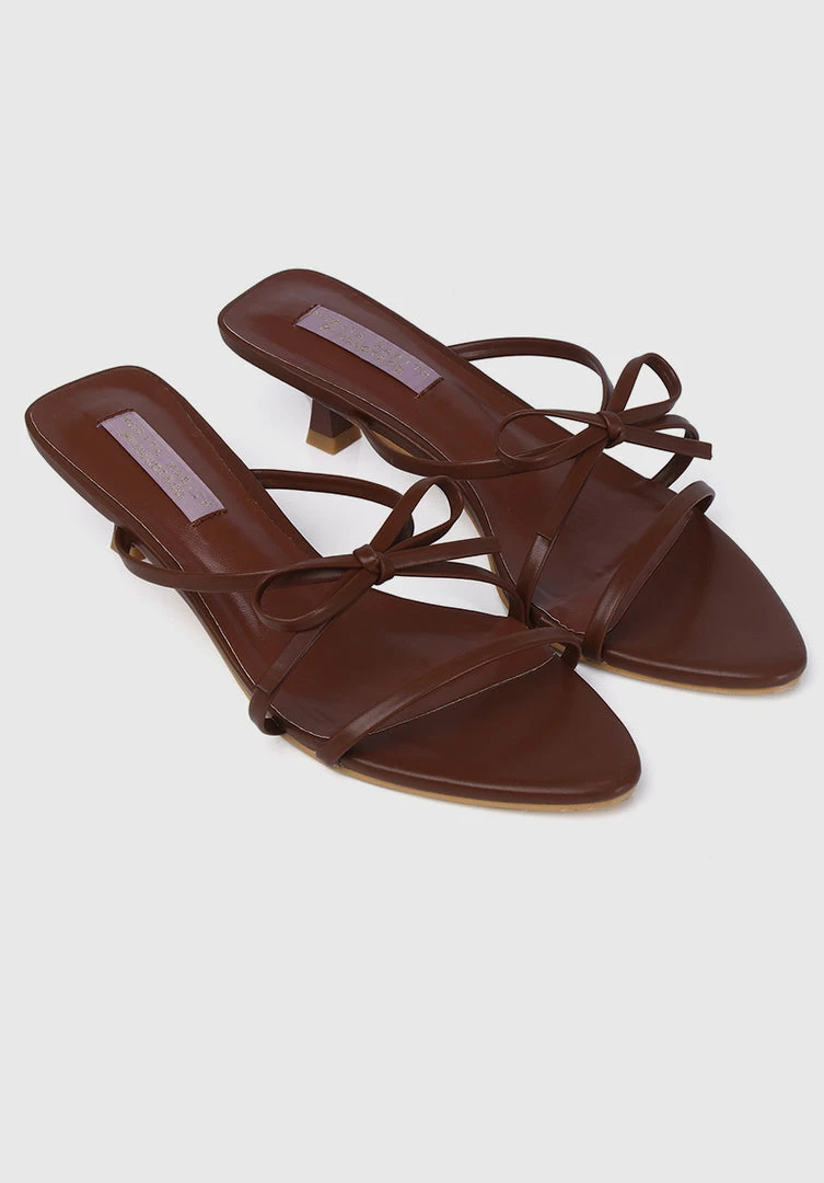 Milliotandco Shoes Nurita Harith Halyn Open Toe Heels (Pecan)