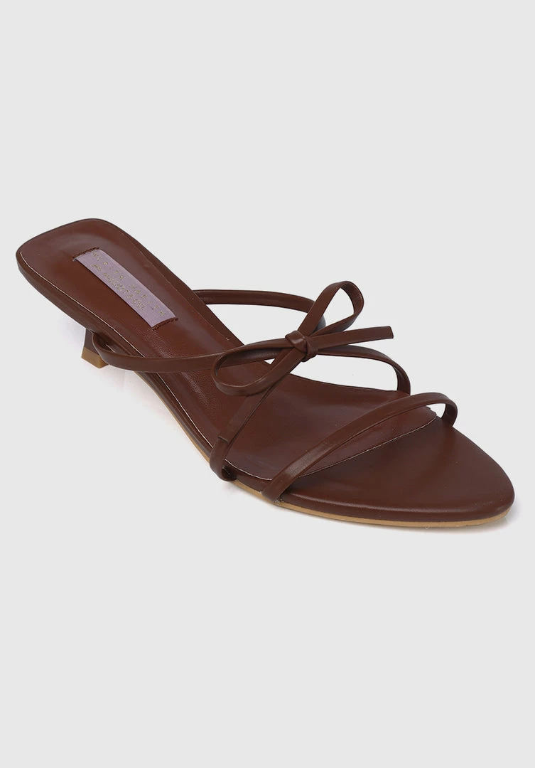 Milliotandco Shoes Nurita Harith Halyn Open Toe Heels (Pecan)