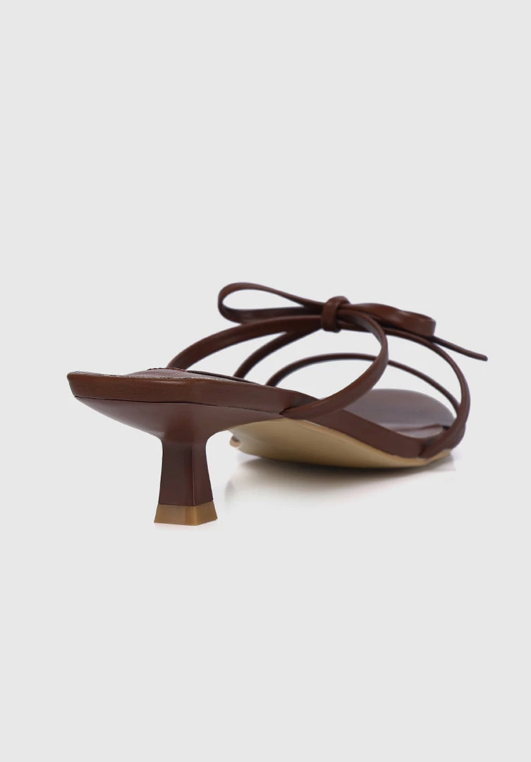 Milliotandco Shoes Nurita Harith Halyn Open Toe Heels (Pecan)