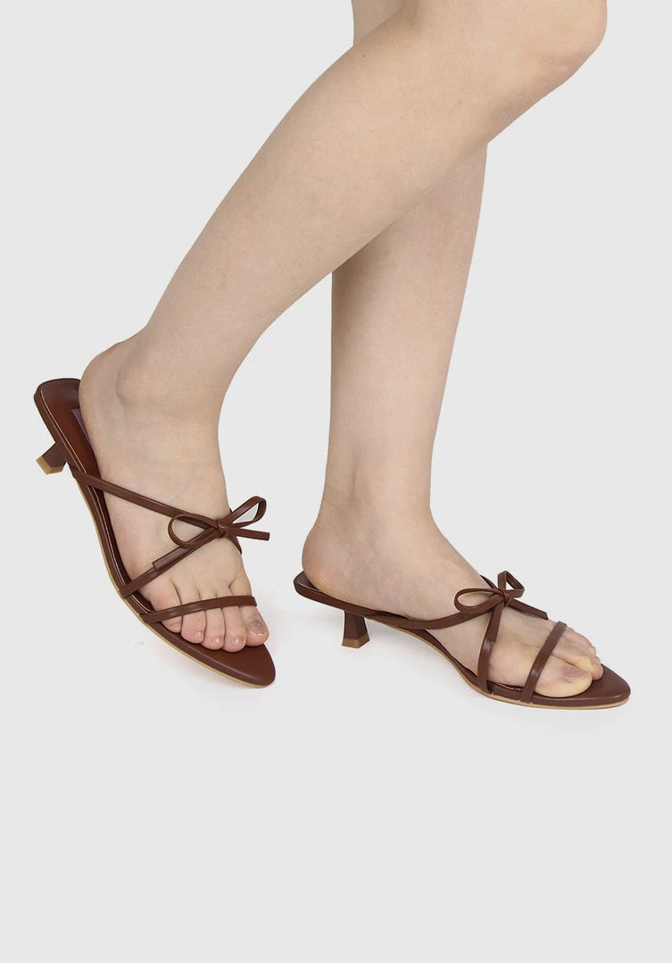 Milliotandco Shoes Nurita Harith Halyn Open Toe Heels (Pecan)