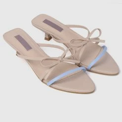 Milliotandco Shoes Nurita Harith Halyn Open Toe Heels (Beige)