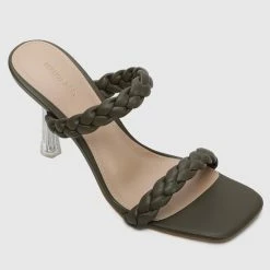 Milliotandco Isleen Open Toe Heels (Green)