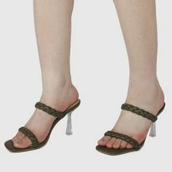 Milliotandco Isleen Open Toe Heels (Green)