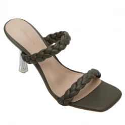 Milliotandco Isleen Open Toe Heels (Green)