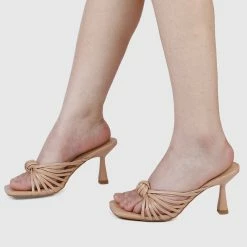 Milliotandco Jaynie Open Toe Heels (Nude) Shoes