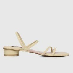 Milliotandco Nurita Harith Huda Open Toe Heels (Light Yellow)