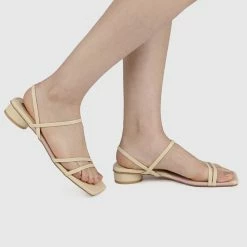Milliotandco Nurita Harith Huda Open Toe Heels (Light Yellow)