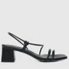 Milliotandco Shoes Frederica Open Toe Heels (Black)