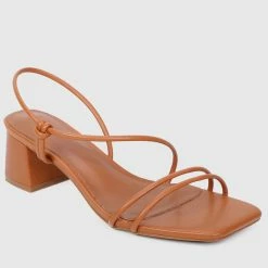 Milliotandco Frederica Open Toe Heels (Brown)