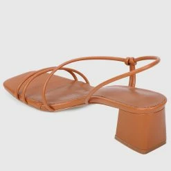 Milliotandco Frederica Open Toe Heels (Brown)