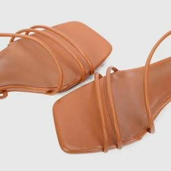 Milliotandco Frederica Open Toe Heels (Brown)