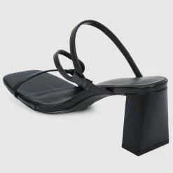 Milliotandco Shoes Gay Open Toe Heels (Black)