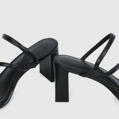 Milliotandco Shoes Gay Open Toe Heels (Black)