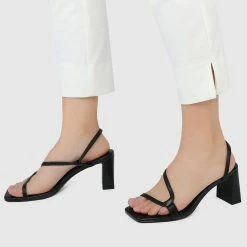 Milliotandco Shoes Gay Open Toe Heels (Black)