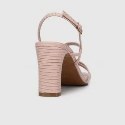 Milliot & Co Nurita Harith Harley Open Toe Heels (Nude)