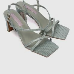 Milliot & Co Nurita Harith Harley Open Toe Heels (Sea Green) Shoes