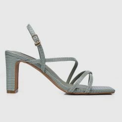 Milliot & Co Nurita Harith Harley Open Toe Heels (Sea Green) Shoes