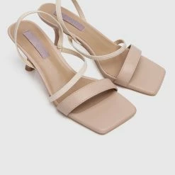 Milliotandco Shoes Nurita Harith Havana Open Toe Heels (Beige)