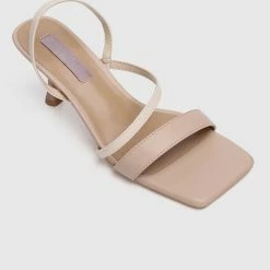 Milliotandco Shoes Nurita Harith Havana Open Toe Heels (Beige)