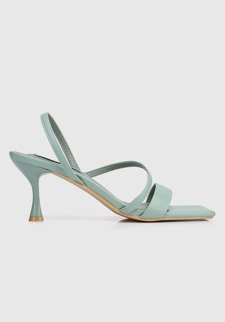 Milliotandco Nurita Harith Havana Open Toe Heels (Aquamarine) Shoes