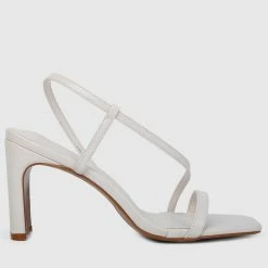 Milliotandco Fiona Open Toe Heels (White)