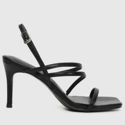Milliotandco Licia Open Toe Heels (Black)