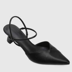 Milliotandco Cora Pointed Toe Heels (Black)