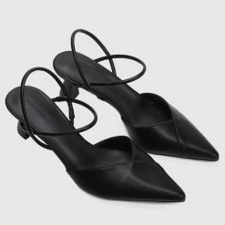 Milliotandco Cora Pointed Toe Heels (Black)