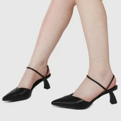 Milliotandco Cora Pointed Toe Heels (Black)