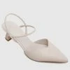 Milliotandco Cora Pointed Toe Heels (White) Shoes