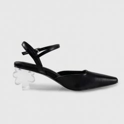 Milliotandco Shoes Earth Edit Elyzabeth Pointed Toe Heels (Black)