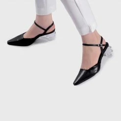 Milliotandco Shoes Earth Edit Elyzabeth Pointed Toe Heels (Black)