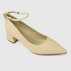 Milliotandco Disney Belle Bibliophile Classic Pump Heels Pointed Toe Heels (Yellow)