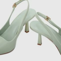 Milliotandco Spotlight Pointed Toe Heels (Light Green)