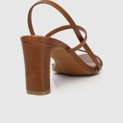Milliotandco Nurita Harith Hasha Pointed Toe Heels (Caramel) Shoes