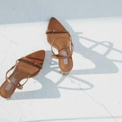 Milliotandco Nurita Harith Hasha Pointed Toe Heels (Caramel) Shoes