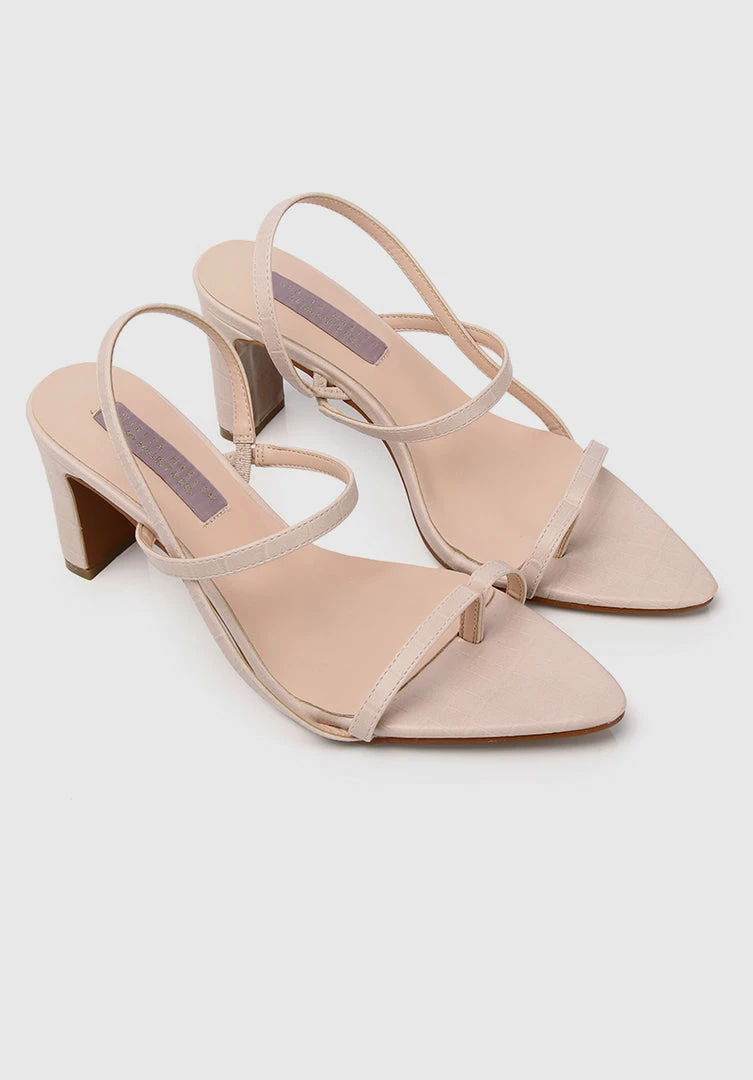 Milliotandco Nurita Harith Hasha Pointed Toe Heels (Beige)