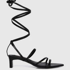 Milliot & Co Shoes Nurita Harith Hazel Pointed Toe Heels (Black)