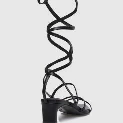 Milliot & Co Shoes Nurita Harith Hazel Pointed Toe Heels (Black)