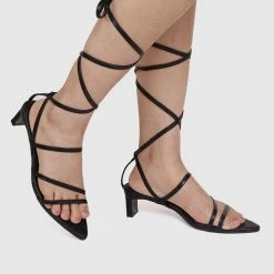 Milliot & Co Shoes Nurita Harith Hazel Pointed Toe Heels (Black)